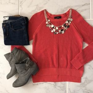 {Sanctuary by Anthropologie} Hi-Low Coral Sweater